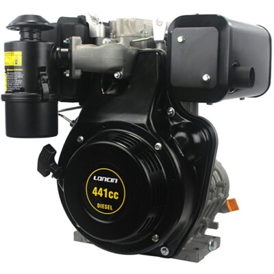 Motor Loncin Konisch 23mm 441cc 9.3Hp Komplett Diesel Reißen + Elektrisch Hori