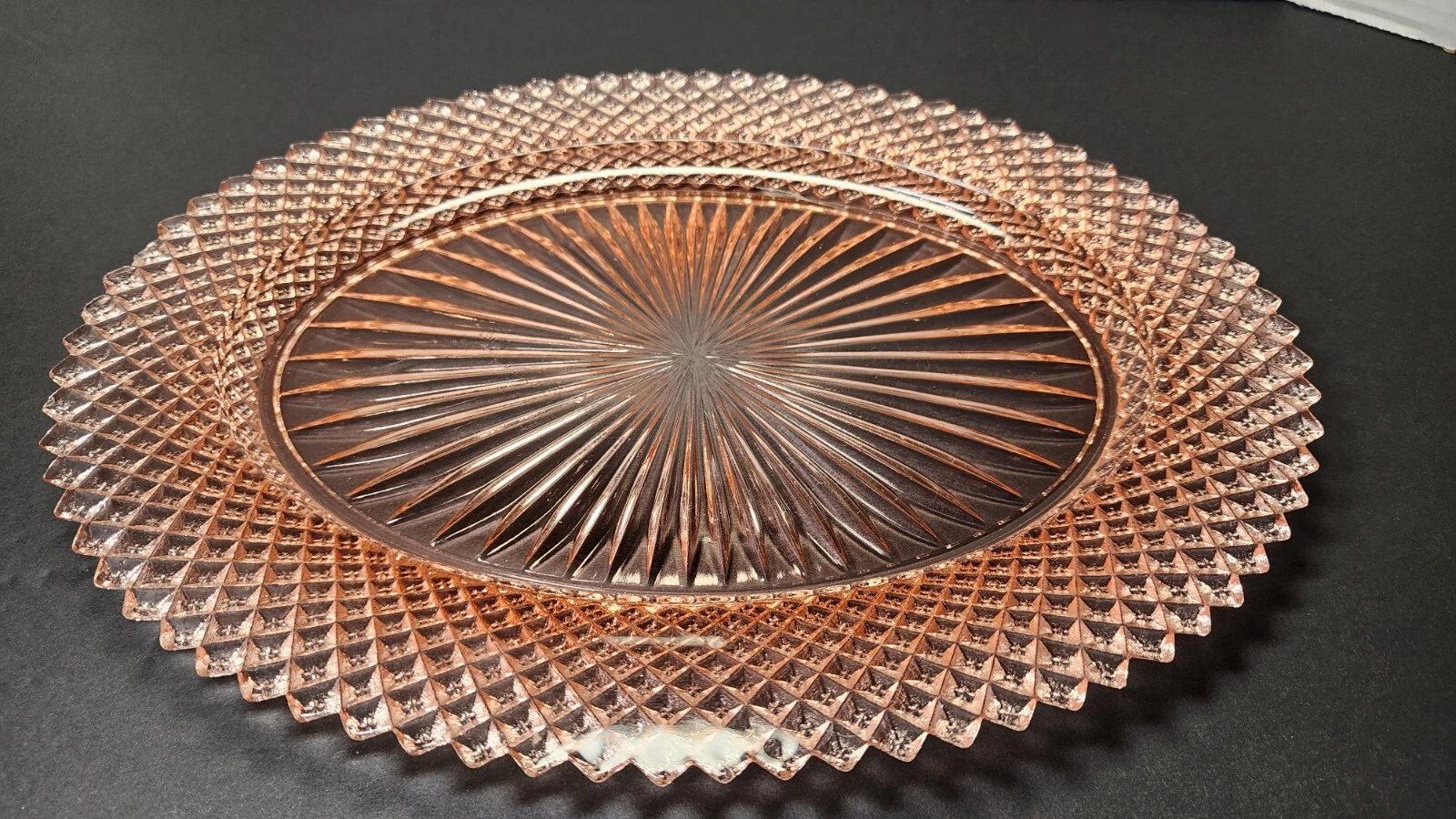 Anchor Hocking MISS AMERICA PINK 12 1 4" OVAL PLATTER