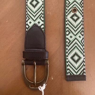NWT Free People Moving To Mars Belt Jaded Jungle Green S/M  display picture 3