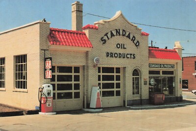 Lafayette Indiana Standard Gas Station Red Crown Mini-Museum 6x4 Postcard H25