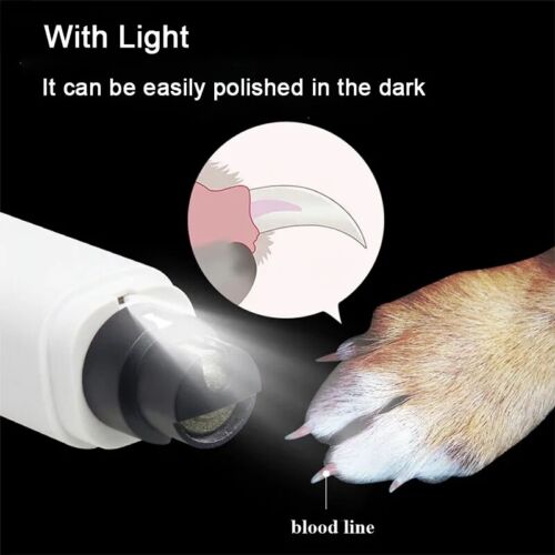 Electric Dog Nail Grinder Trimmer Clipper Pet Grooming Cat Tool File Claw Care - Picture 6 of 11