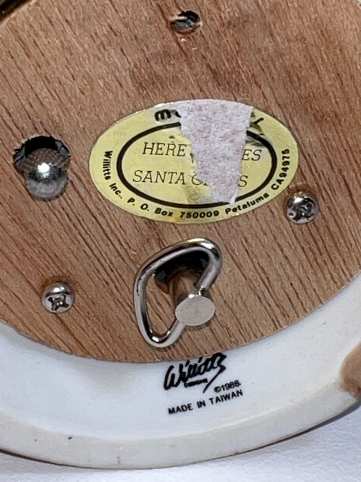 Santa Globe Figurine Willitts Design Musical Porcelain Christmas Collectible