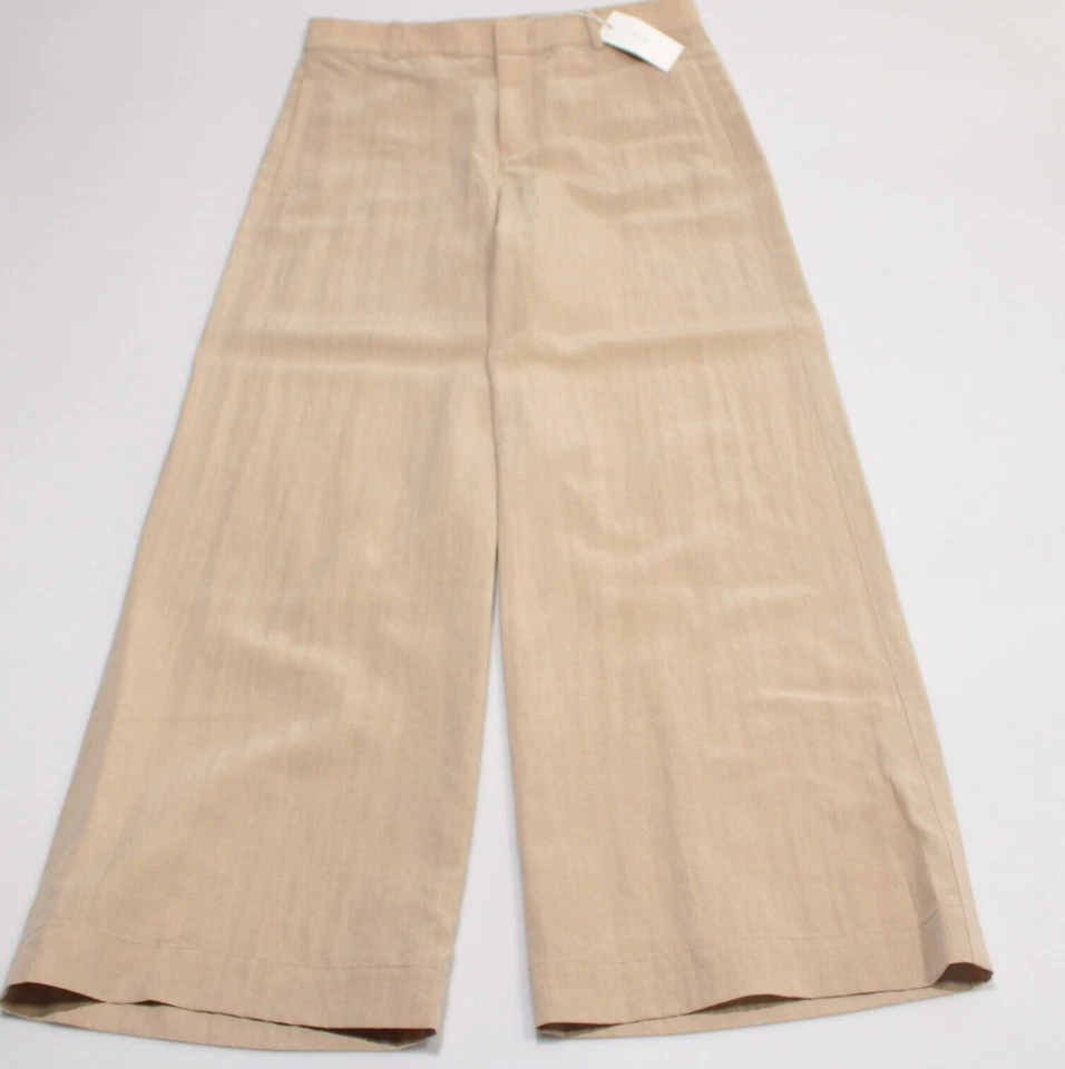 Vince NWT Flat Front Dress Pants Size 10 US In Beige Lyocell Blend - Image 3 of 4