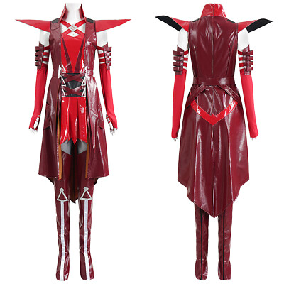 Cosplay Marvel Rivals Scarlet Witch Wanda Kostüm Superhelden Halloween Anzug