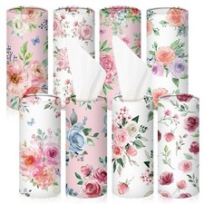 8 Pcs Car Tissue Holder Cylinder Round Tissue Box Tubes for Car Cup Holder