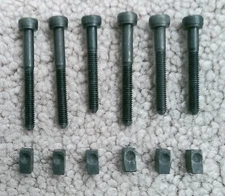 6 SHORT String Lock SCREWS & HOLDER BLOCKS for Floyd Rose Tremolo Bridge Guitar