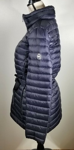 Michael by Michael Kors Drawstring-Waist Padded Jacket, Navy, Women's Size Large - Picture 3 of 8