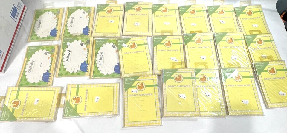 Baby Shower & Baby Arrival Invitations Cards Large Mixed Lot (150 Multi-Packs) - Image 4 of 4