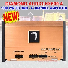 DIAMOND AUDIO HX600.4 HEX SERIES 4-CHANNEL CLASS-D CAR AUDIO AMPLIFIER NEW! AMP