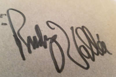 78RPM Rudy Vallee autograph on a vintage 78 sleeve, Bluebird Victor