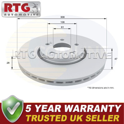 Front Brake Disc Fits Renault Espace 2002- Laguna 2001-2007 + Other Models #1