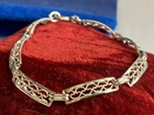 Vtg Sterling Silver Bracelet Amco 6.43g Fine Jewelry 7" Chain Spring Ring