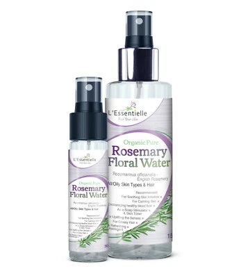 Organic 100% Rosemary Floral Water DUO 30ml &150ml Good scalp and hair health
