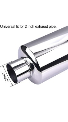 Upower Exhaust Muffler, Stainless Steel Exhaust Tip 14.8