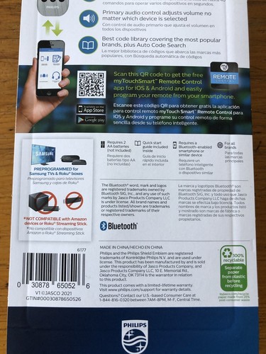 Philips SRP82215 Programmable Universal Remote 8-Device Bluetooth Elite Plus NIB - Picture 7 of 9