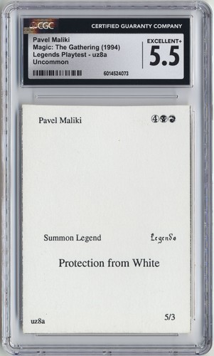 Graded Pavel Maliki CGC 5.5 EX+ Legends Playtest 1994 WOTC MTG Magic Vintage!