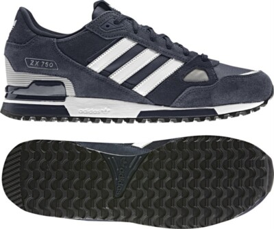 adidas Originals ZX 750 trainers G40159 - Navy/White - Size UK 7