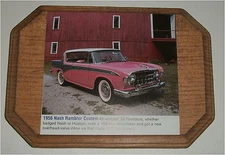 1956 AMC Nash Rambler Custom  4 dr ht Car Plaque 