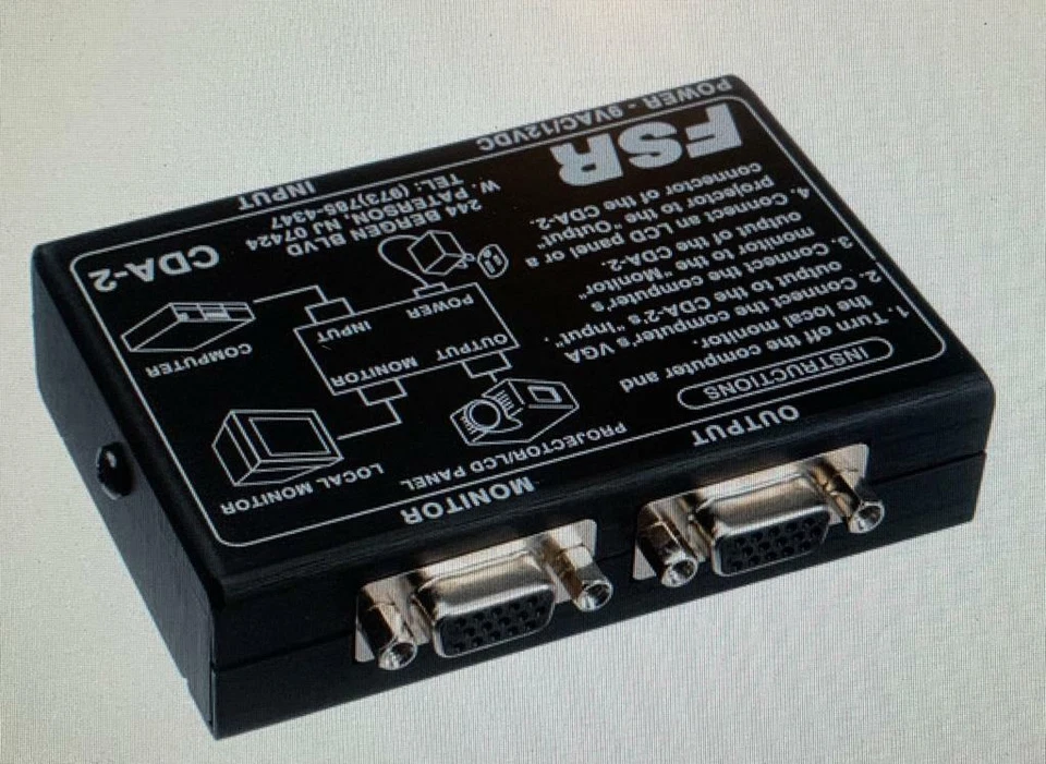 FSR CDA-2 1X2 Computer Video Distribution Amplifer - Image 3 of 4