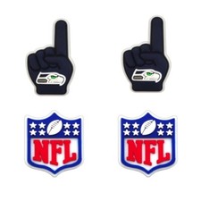 NFL Seattle Seahawks Football Team For Crocs Shoe Charms Jibbitz - 4 pieces