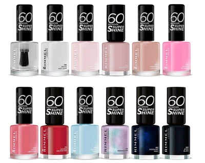 RIMMEL 60 SECONDS Nail Polish / Rita Ora/Flip Flop Nail Varnish 8ml Super Shine
