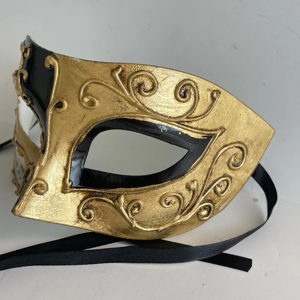 Media máscara facial Mascarada Mardi Gras música fantasma de la ópera fiesta brillante Foto 2 de 4