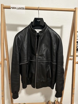 CELINE FW21 Raglan Lamb Leather Jacket with Zip Details