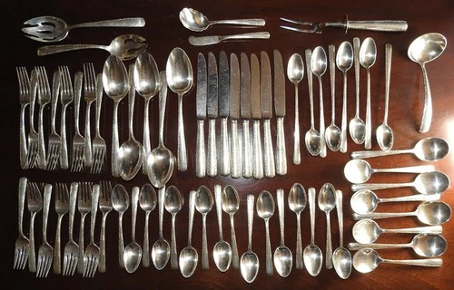 Gorham Camellia Sterling Silver Flatware Set 67 Pcs Service for 8 2290g no Scrap
