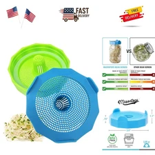 Bean Screen Plastic Mason Jar Sprouting Lids Mason Jar Sprouting Kit – For Gr...