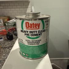 3 for 35 OATEY Clear PVC Pipe Cement Heavy Duty 32 fl oz, Brush-Top Can