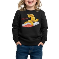 Felix der Hase Auf Einem Fliegenden Buch Kinder Premium Organic Sweatshirt