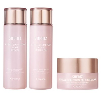 SHENIZ Vital Solution Plus 3pcs Set Toner 150ml + Emulsion 150ml + Cream 50ml