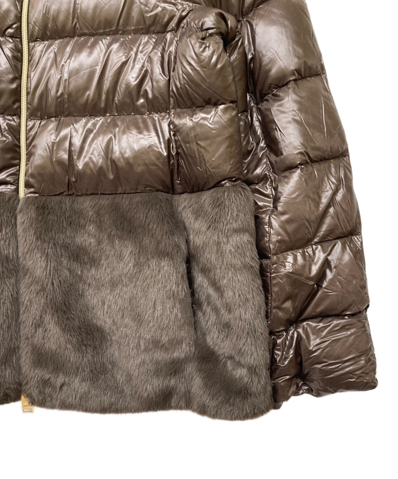 HERNO/ (HERNO) Eco-fur Switch Down Jacket Brown S… - image 6