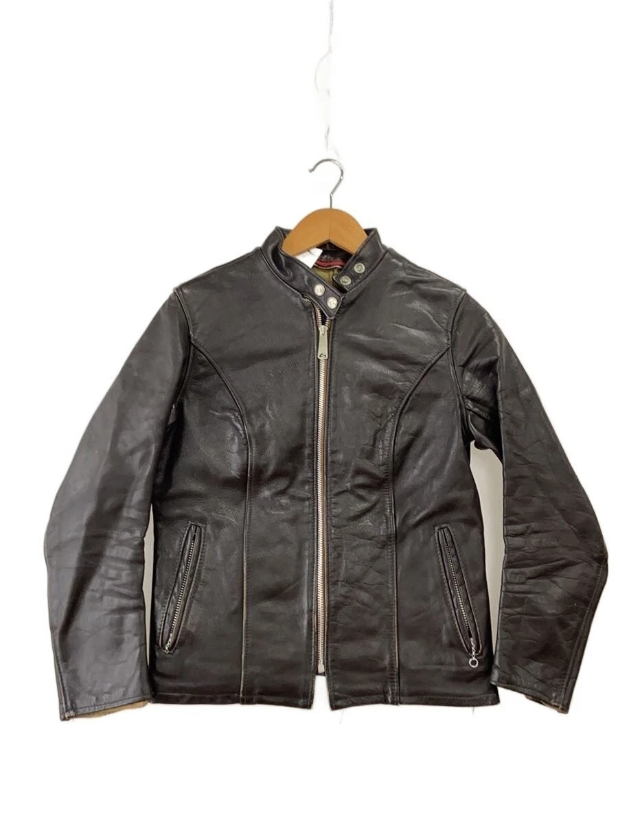 Chaqueta Schott Single Riders de cuero negro