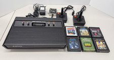 Atari 2600 Black Game Console, Joysticks, Games (Bundle) Parts or Repair