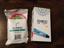 Scrib 3D P1 Printing Pen with 10 color Filament, Opened Box