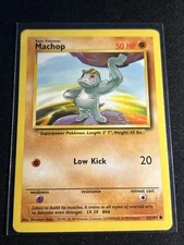 Machop 52/102 Base Set Unlimited Common 1999 English Pokemon Card TCG-MP