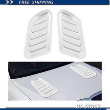 White Hood Scoop Vents Decorative Air Intake Trim Cover 2pcs Sedan Suv Truck White Hood Scoop Vents Decorative Air Intake Trim Cover 2pcs Sedan Suv Truck