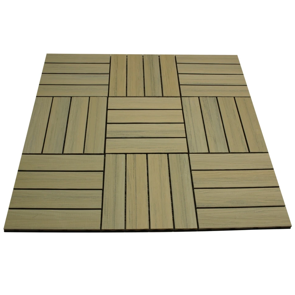 WPC Fliesen LAGERRÄUMUNG 30x30cm 3D Maserung Bodenbelag Fliese Garten Balkon - Bild 3 von 4