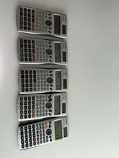 Lot of 5 Casio Scientific Calculators fx-3650P,fx-50FH,For Parts or Repair,AS IS