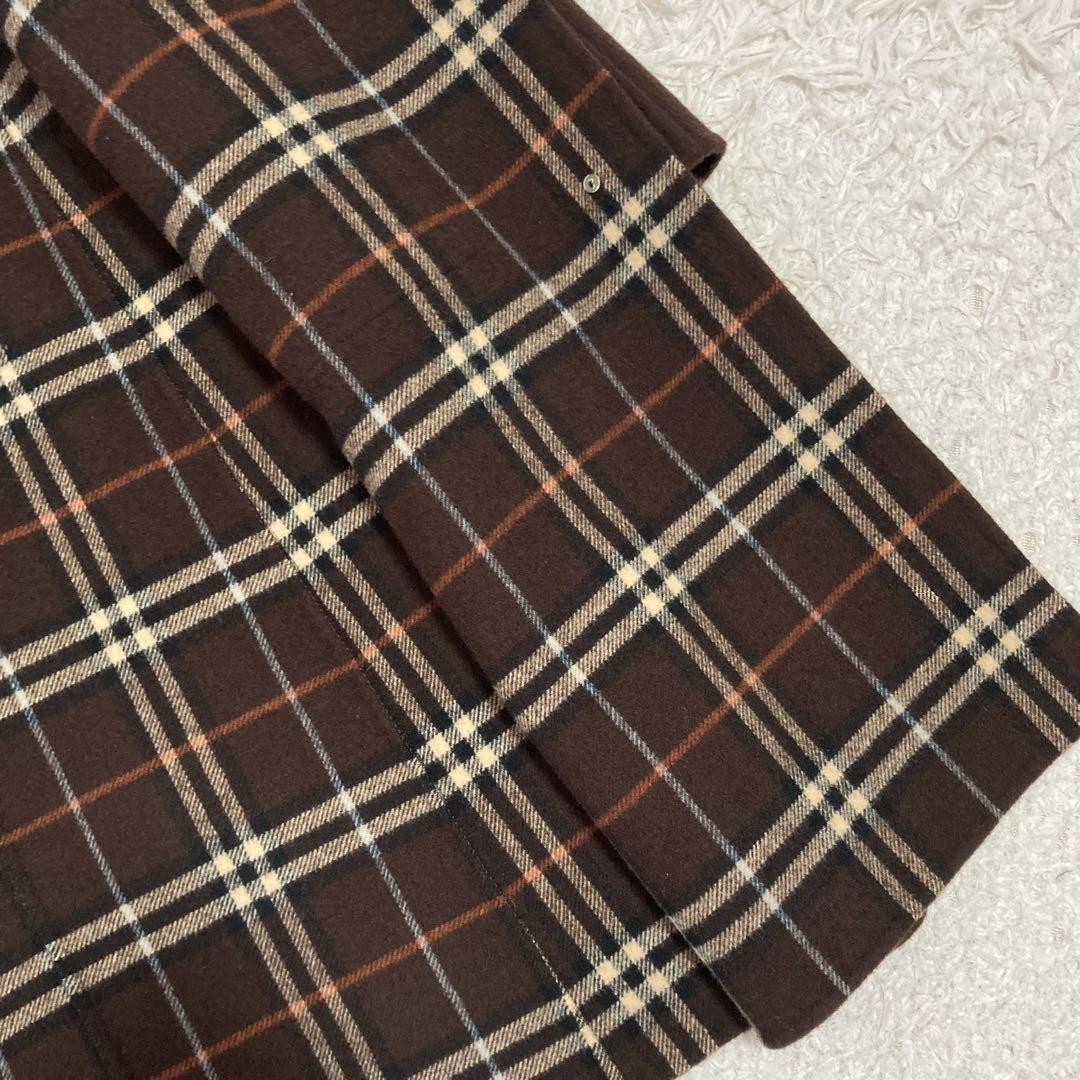 Burberry London Long Coat Brown Check Pattern Hooded Size 9 Burberry London Long Coat Brown Check Pattern Hooded Size 9