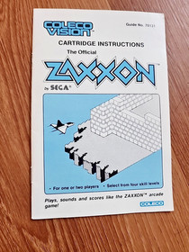 ColecoVision Zaxxon 1982 Box w Manual and warranty card. FREE SHIPPING!