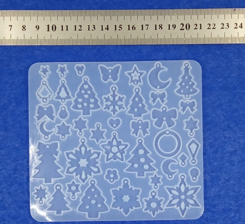 1pz stampo silicone resina fai da te tema natale alberi di natale 120x129mm
