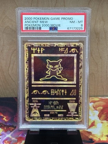 VINTAGE 2000 POKEMON GAME MOVIE PROMO CARD ANCIENT MEW PSA 8 NM-MINT HOLO