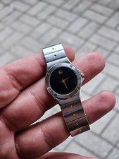 OROLOGIO DA DONNA MOVADO ZENITH MUSEUM SWISS MADE 26 MM QUADRANTE NERO RARO