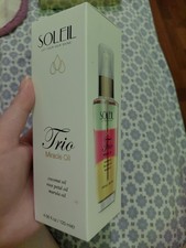 Soleil Trio Miracle Oil Hair Serum New In Box 4.06 fl oz Exp 8/25 Coconut Rose