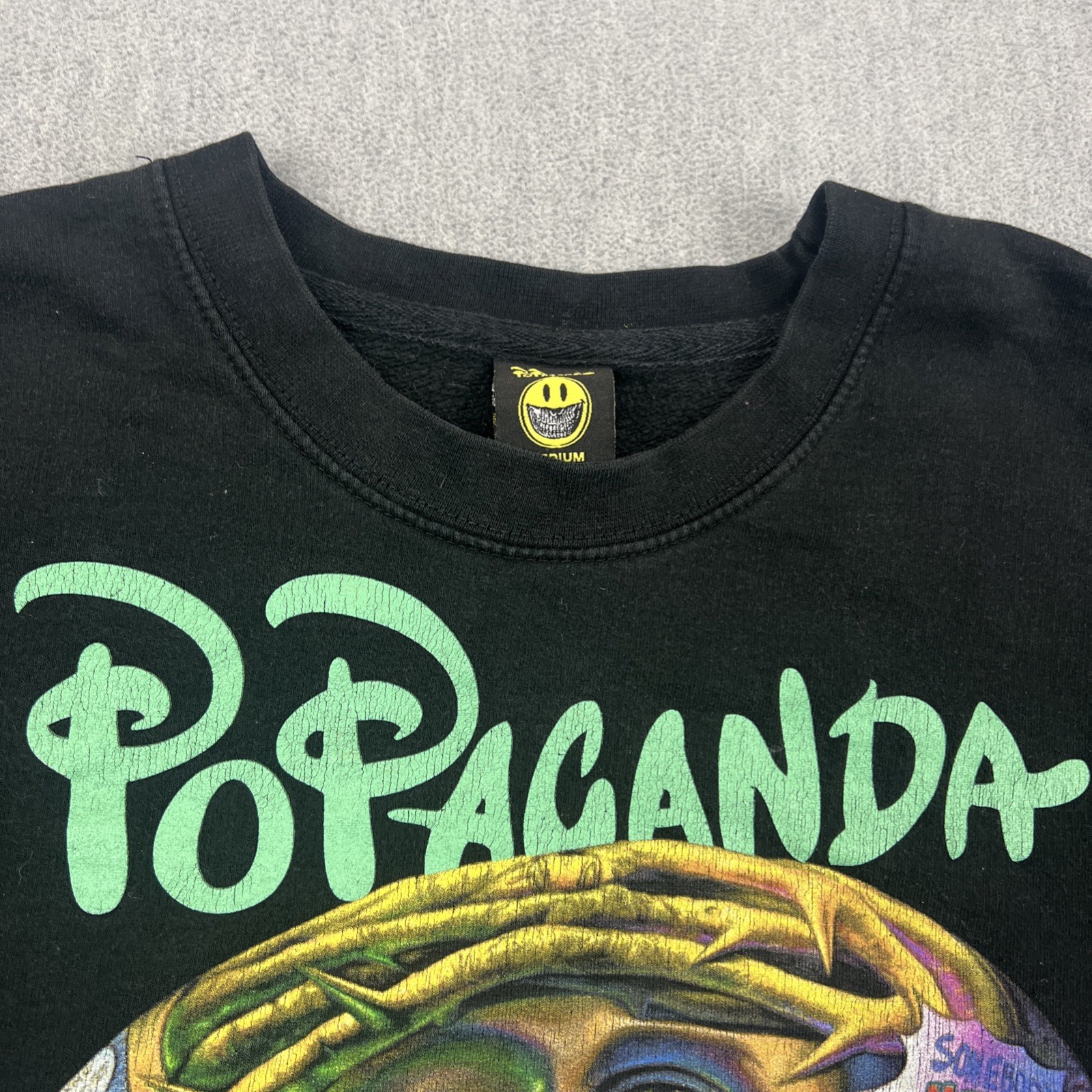 PoPaganda Ron English Sweatshirt Sz M Black Jesus Frankenstein Casper Art Mashup image 6