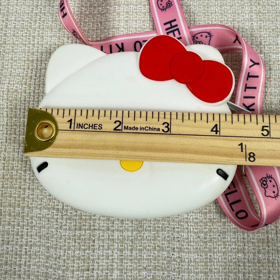Hello Kitty белое лицо монета сумочки сумка розовый ремень милый Kawaii Sanrio - Изображение 3 из 4