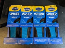 4x Dr. Scholls WORK Insoles Massaging Gel Mens Shoe Sizes 8-14 W/ Odor Control
