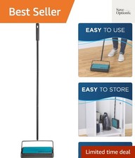 Bissell Easy Sweep Compact Carpet  Floor Sweeper, 2484A, Teal